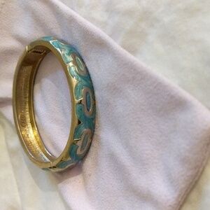 Turquoise clasp bracelet silver